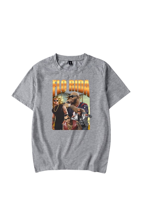 Flo Rida 2025 Tour T-Shirts Merch Women Clothes Trend Casual Short Sleeve Top