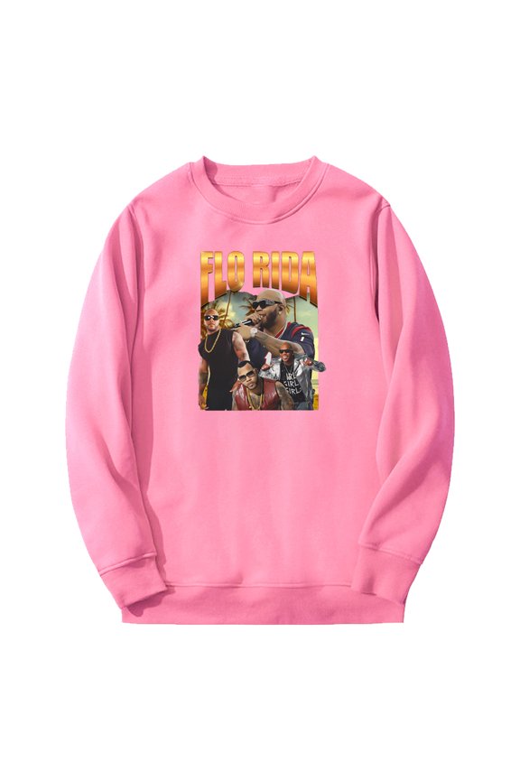 Flo Rida Rapper Vintage Graphic Merch Long Sleeve Streetwear Women Men Sweatshirt
