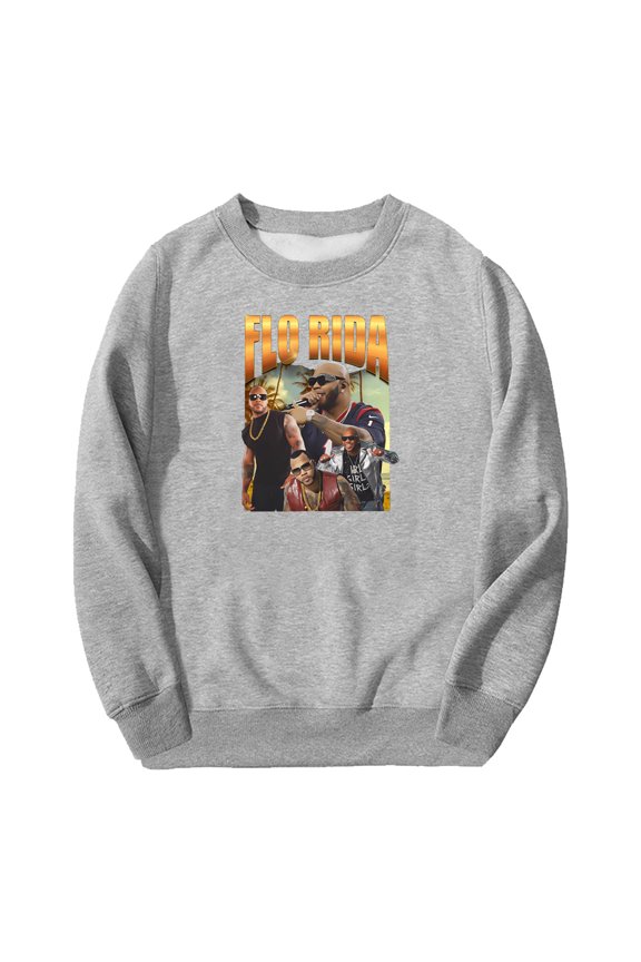 Flo Rida Rapper Vintage Graphic Merch Long Sleeve Streetwear Women Men Sweatshirt