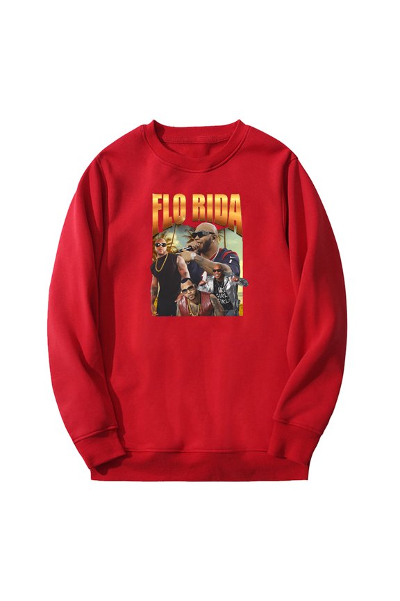 Flo Rida Rapper Vintage Graphic Merch Long Sleeve Streetwear Women Men Sweatshirt