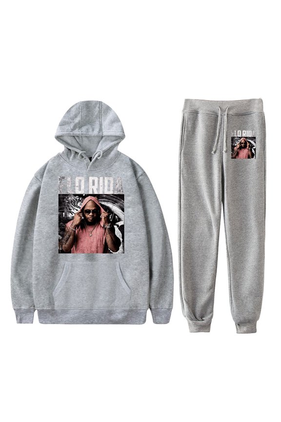 Flo Rida Tour 2025 Merch Hoodie and SWEATPANTS set pop print Unisex Casual Street Clothing