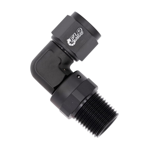 Flo Supply 1/2" NPT 90 Degree Male To 12AN Female Swivel Adapter