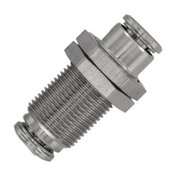Flo Supply 1/4" Hose Bulkhead Fitting
