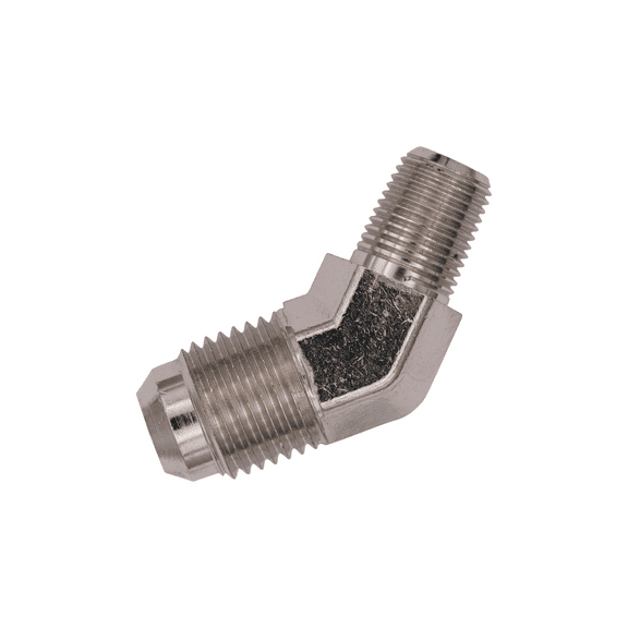 Flo Supply 1/8" NPT x 6AN 45 Degree Fitting - Male /Male
