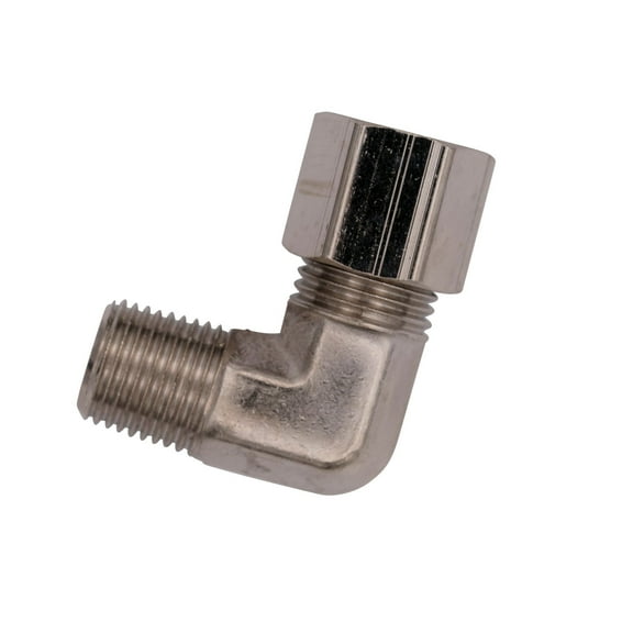 Flo Supply 1/8" x 1/4" Compression 90 Degree Fitting