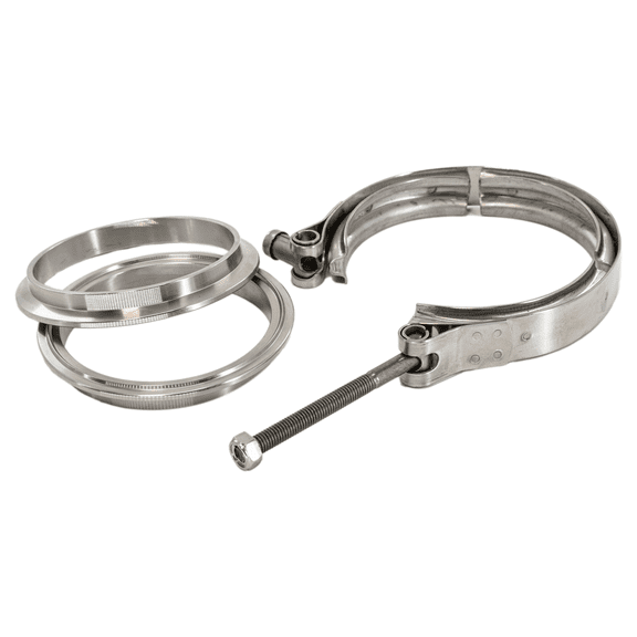 Flo Supply 2" CNC Stainless V-Band Kit - Stainless Flanges