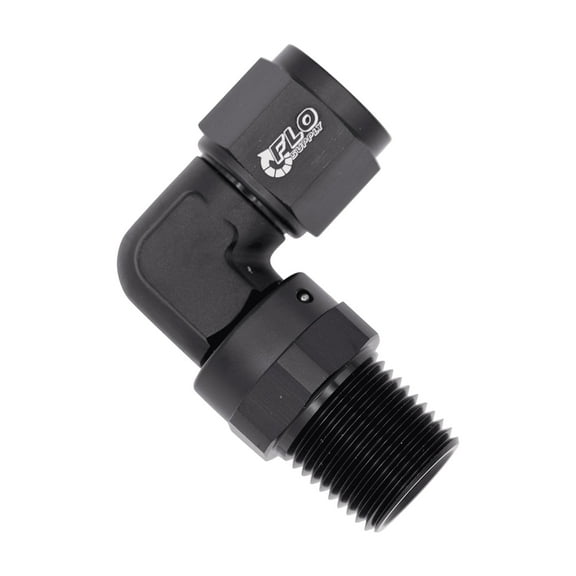 Flo Supply 3/4" NPT 90 Degree Male To 12AN Female Swivel Adapter