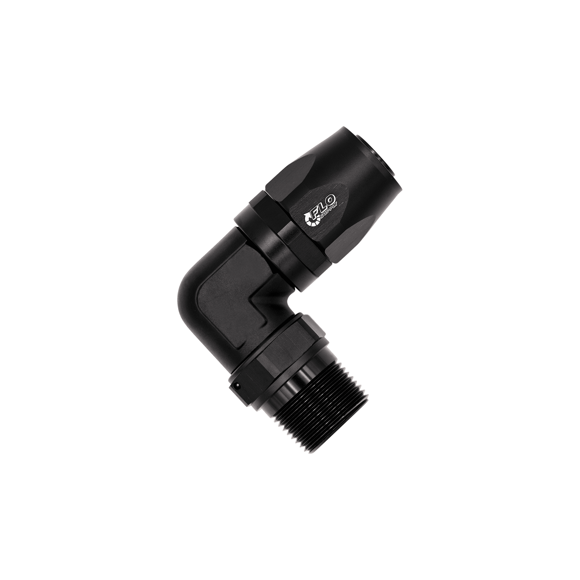 Flo Supply 3/4" NPT To 12AN EZ Connect Forged 90 Degree Swivel Forged Hose End