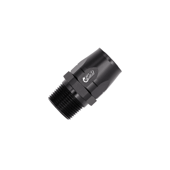 Flo Supply 3/8" NPT To 6AN Cutter Forged Straight Swivel Forged Hose End
