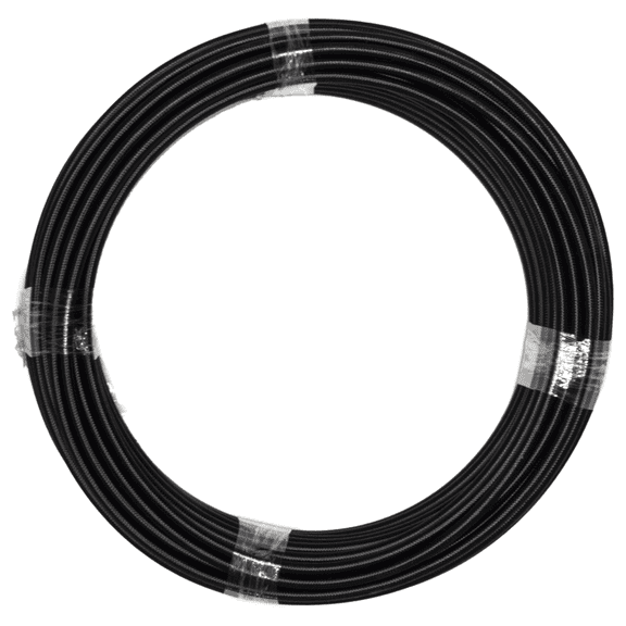 Flo Supply 6AN Black Nylon Covered Stainless Steel Braided Hose - PTFE Liner