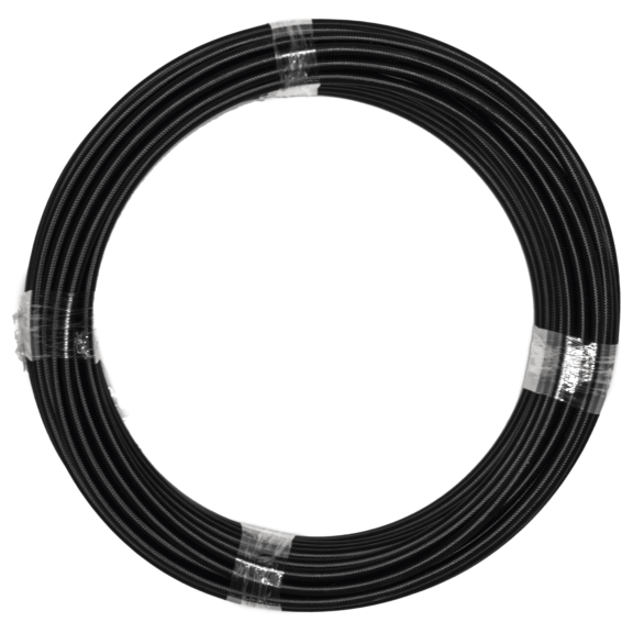 Flo Supply 8AN Black Nylon Covered Stainless Steel Braided Hose - PTFE Liner