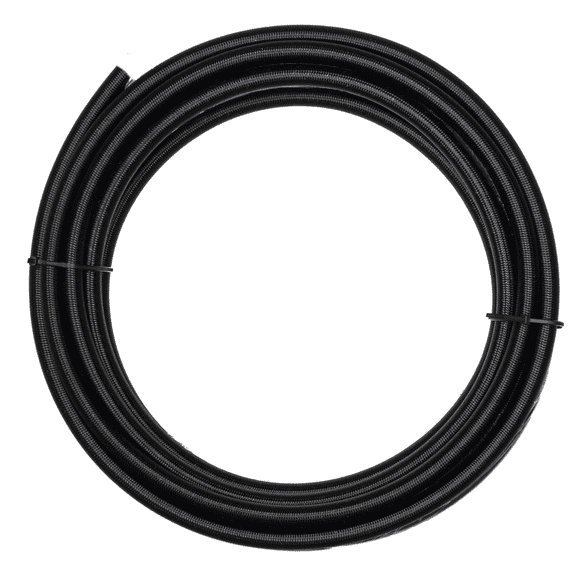 Flo Supply 8AN Black Stainless Steel Braided Hose - PTFE Liner