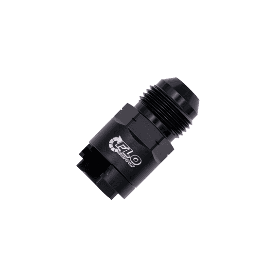 Flo Supply 8AN x 3/8" Threaded Lock Fuel Adapter - Male/Female