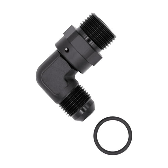 Flo Supply 9/16-24 ORB 90 Degree Male To 6AN Male Swivel Adapter