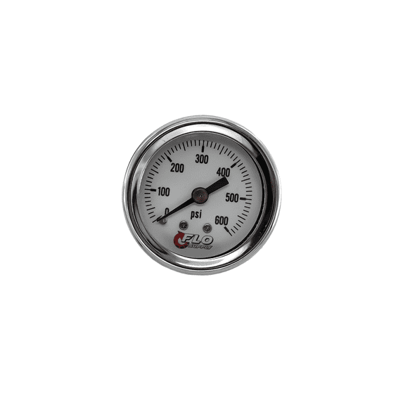 Flo Supply Luminescent CO2 Pressure Gauge - Back Inlet / 0-600 PSI