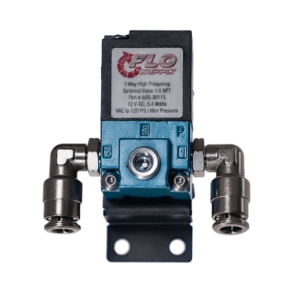 Flo Supply Single 3-Port Boost Control Solenoid Valve with Stepped Bracket & Fittings