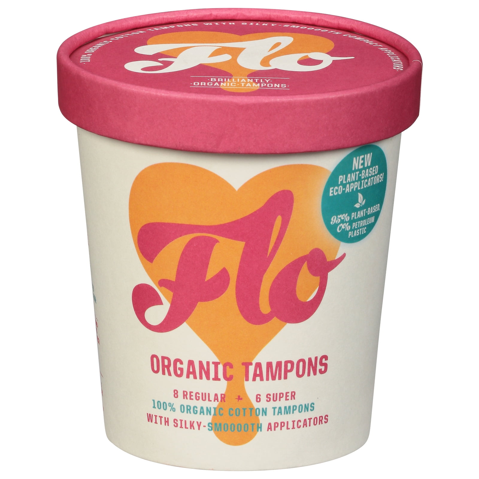 Flo Tampons Organic Ecoapplctr Case of 1214 CT