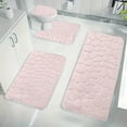 thumbnail image 1 of FloHua Christmas Bathroom Rug Set Of 4Memory Foam Bath Mat Toilet Mat Soft Absorbent Thick Rug Non-Slip Backing Universal Machine Washable Valentine's Day Gifts L, 1 of 7