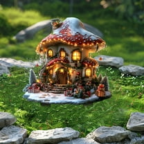 FloHua Christmas Decorations Indoor Home Decor Flower Pot Standing Card Garden Wooden Stake Family Courtyard Garden Decorative Ground Plug christmas gifts