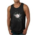 thumbnail image 1 of FloHua Mens Tank Top Sleeveless Print Round Neck New Men's Baseball 3d Printing Tank Top Casual Sports Sleeveless T-shirt Tank Top/shirt Blouses, 1 of 4