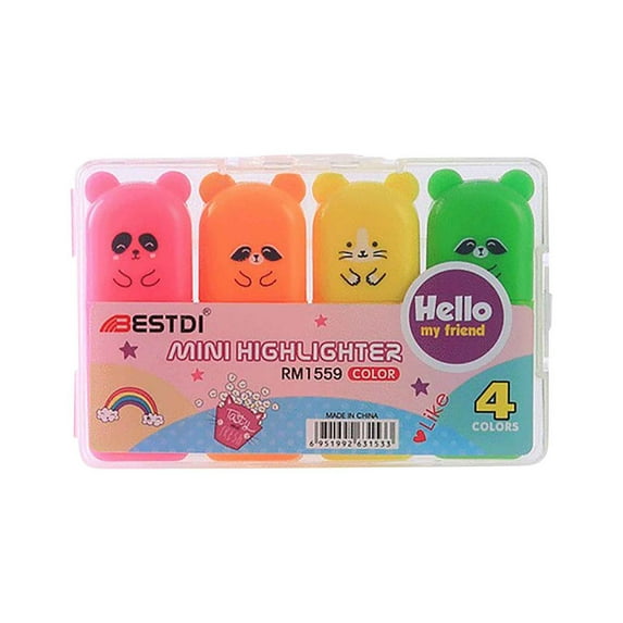 FloHua Mother's Day Gift Color Highlighter Style 4 / 5 / 6 Colors Available Color Marker Pen Set 10ML Household Essentials