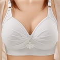 thumbnail image 1 of FloHua Wireless Bras for Women Bralettes for Women with Support Woman's Printing Gathered Together Large Size Daily Bra Underwear No Rims, 1 of 9
