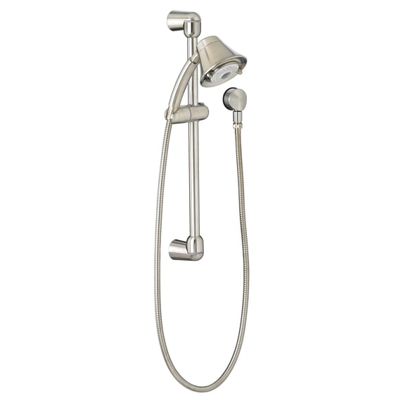 FloWise Transitional 3-Spray Wall Bar Shower Kit in Brushed Nickel
