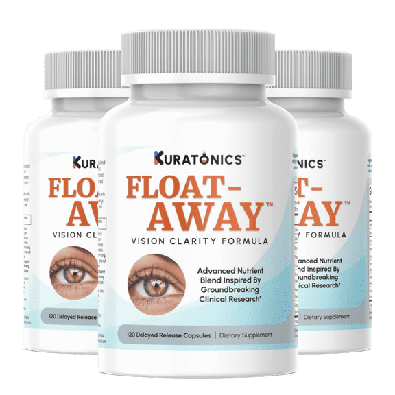 Float-Away: Vision Clarity Formula, 3 pack, 360ct - Clinically Proven, Triple Strength Eye Floater & Vision Support Supplement