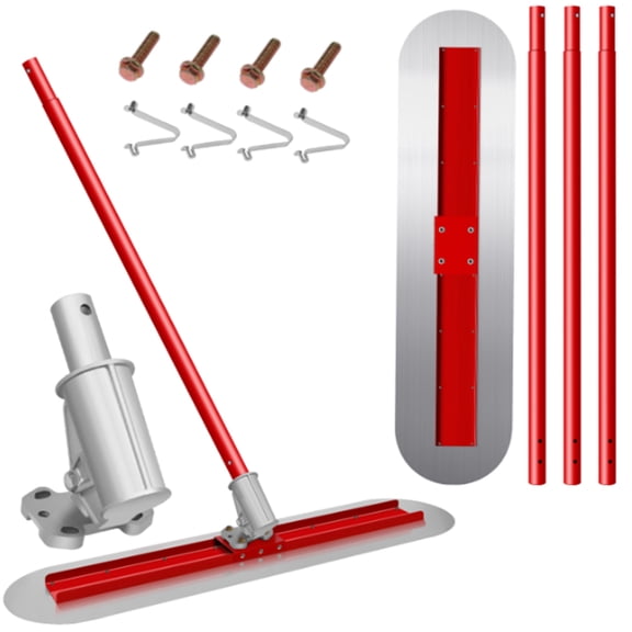 Float Bracket Concrete Tools Concrete Bull Float Bull Float Kit Cement Trowel Tools Concrete Trowel Round End 60In Extendable 48"x8" Mg-Al Alloy with 4 Handles Adjustable Bracket for Easy Assembly