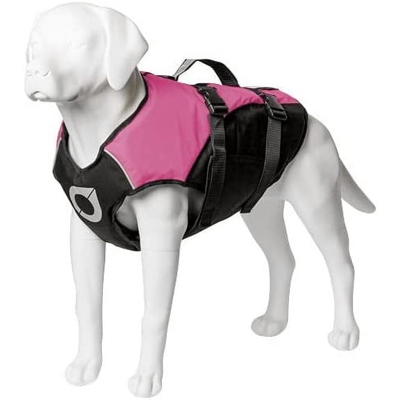 Stunt Puppy Float Doggy Life Jacket, Ergonomic Dog Life Vest for Swimming, Patented Design for Secure Fit, Medium, Pink