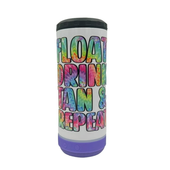 Float Drink And Repeat 16oz 4 in 1 Blank Can cooler Speaker Tumblers Bluetooth music cup stainless steel Coolers