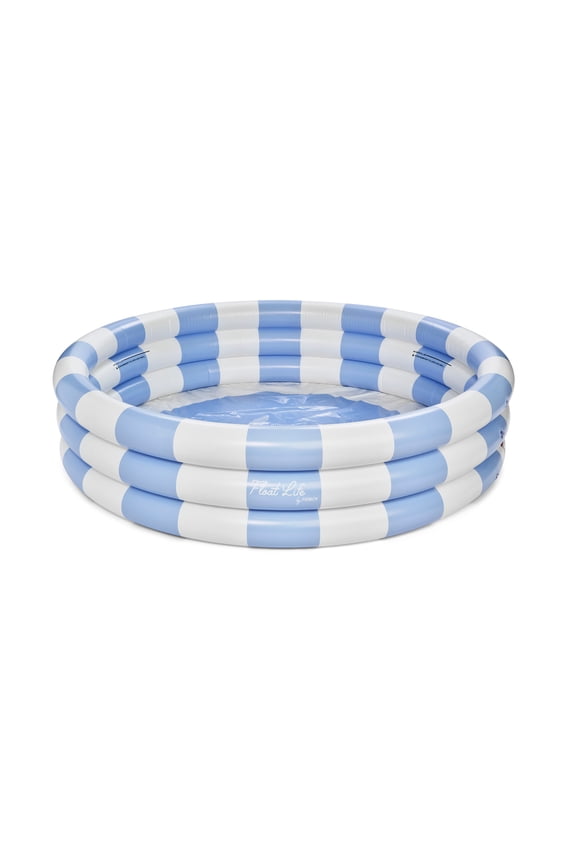 Inflatable 3-Ring Pool, Blue Stripe - Summer Breeze, 65" Diameter, Children 6+
