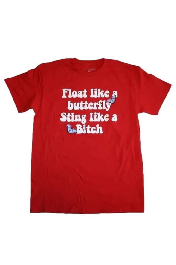 Float Like A Butterfly Women's Graphic Print T-Shirt (Small)