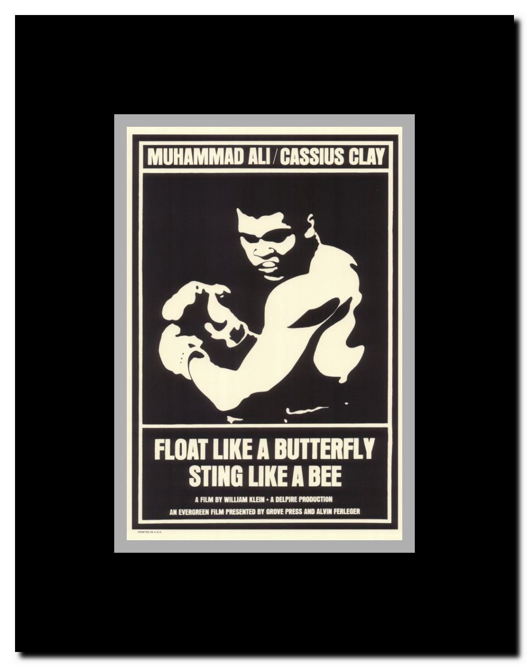 Float Like a Butterfly Sting Like a Bee Framed Movie Poster