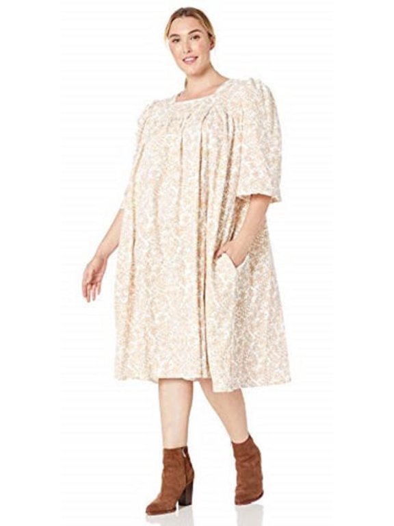 Float Loose Style Dress, Beige-One Size Fits All