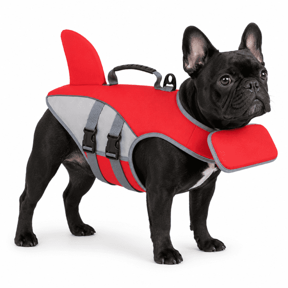 Float Paw Dog Life Vest with Rescue Handle, PawFloat Life Jacket, Dog Life Jacket with Chin Float, Reflective Adjustable Pet Swim Vest Dogs, Safety Flotation Jacket for Pool Lake Beach Boating