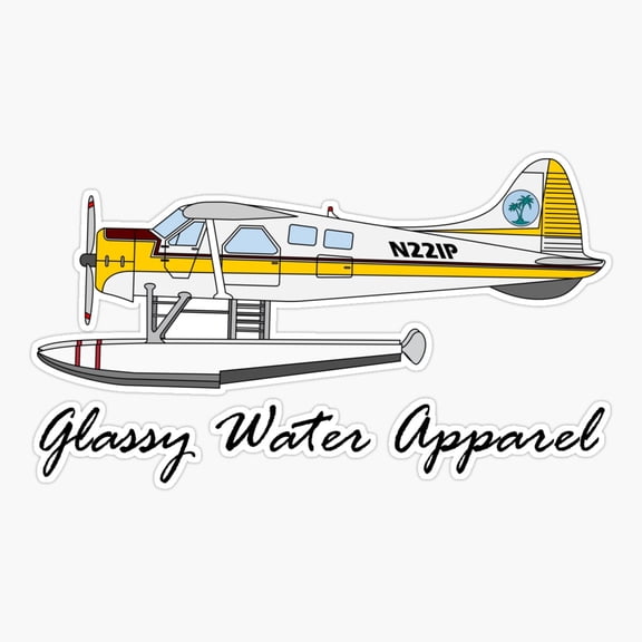 Float Plane Aircraft Design Sticker