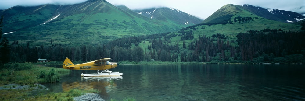 Float Plane Kenai Peninsula Alaska USA Canvas Art - Panoramic Images (36 x 12)