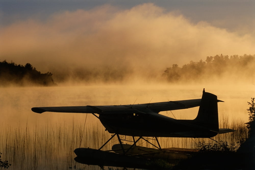Float Plane Long Lake Sudbury Ontario Canvas Art - Mike Grandmaison Design Pics (36 x 24)