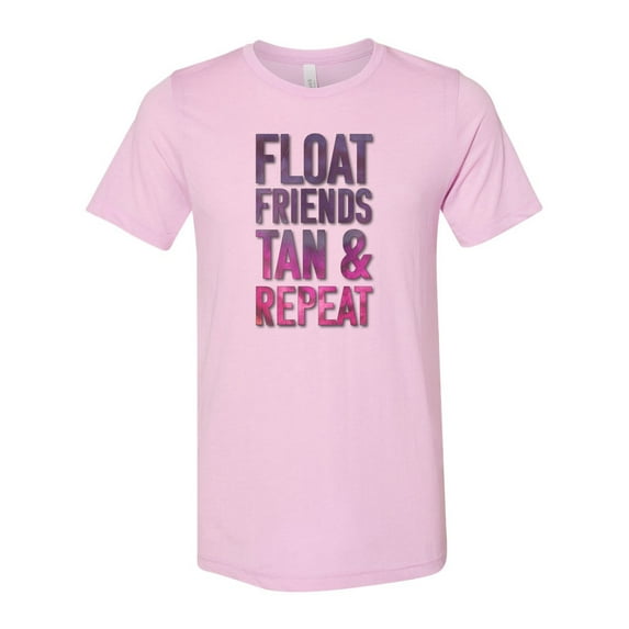 Float Trip Shirt, Float Friends Tan & Repeat, Floating Shirt, Summer Tee, Best Friends Shirt, Unisex Fit, Sublimated Design, Kayaking Shirt, Lilac, MEDIUM