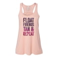 thumbnail image 1 of Float Trip Tank, Float Friends Tan & Repeat, Kayaking Tank, Women's Racerback, Sublimated Design, Floating Tank Top, Float Trip Shirt, Peach, LARGE, 1 of 1