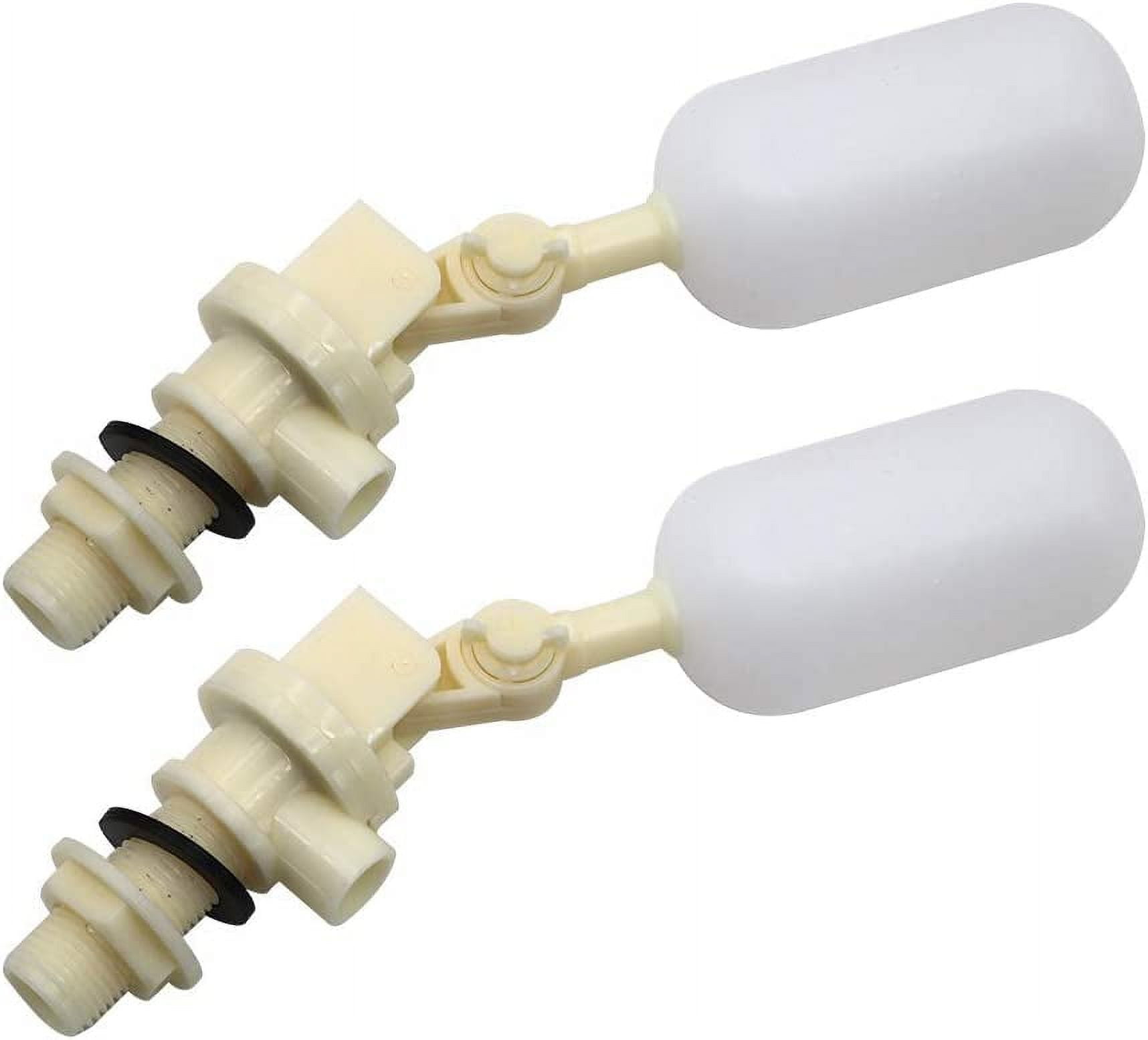 Float Valve 1/2 Inch Adjustable Plastic Water Tank Automatic Fill Feed Shut Off Valve (Pack of 2