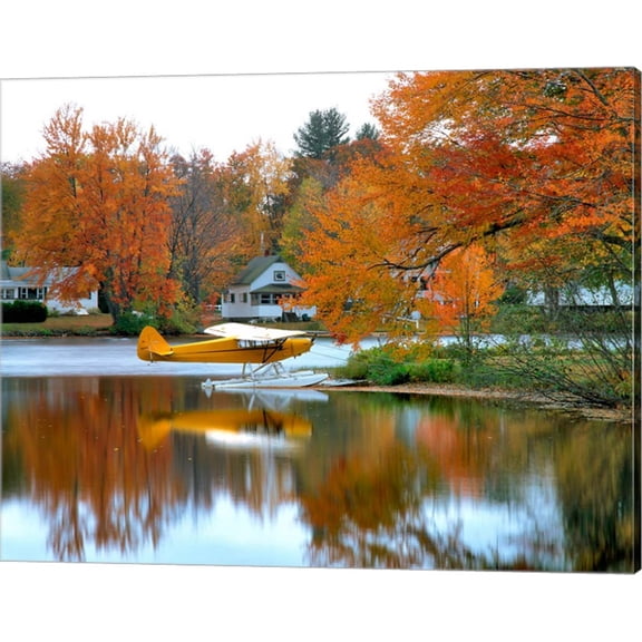 Float plane reflects on Highland Lake, New England, New Hampshire by Jaynes Gallery / Danita Delimont, Canvas Wall Art, 20W x 16H