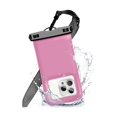 thumbnail image 1 of [Floatable Waterproof Phone Pouch/Case with Crossbody Lanyard for iPhone 16 Pro Max/15 Pro/14/13/12, IP68 Cellphone Dry Bag Beach Cruise Ship Essentials, 1 Pack-Pink-7″, 1 of 1