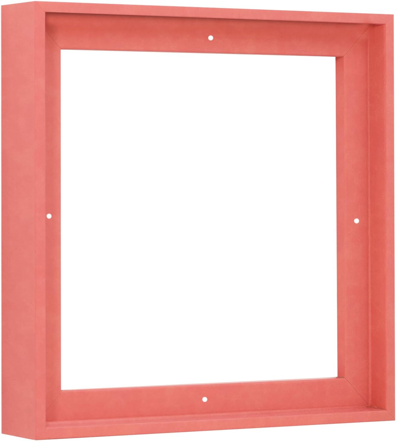 Cornice Bianca In Legno Massello Di Pino | Box Frame 23x23 Cm Per Foto 20x15 | Da Tavolo O Parete | Con Vetro