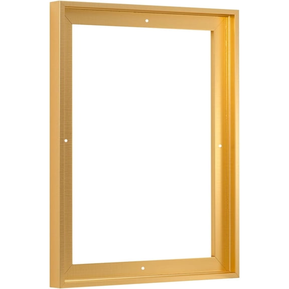 Floater Frame for 3/4 Inch Deep Canvas Art, Brass Gold, 16 x 20 Inch, Portrait