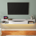 thumbnail image 1 of FloatiCasa 94" Floating TV Stand Wall Mounted TV Console for TVs up to 100" Entertainment Center(White), 1 of 13