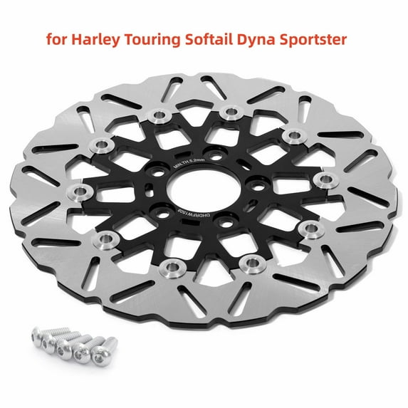 Floating 11.5" Rear Brake Rotor w/ Bolt for Harley Dyna Low Rider Softail 2000-2005 2001 2002 2003 2004