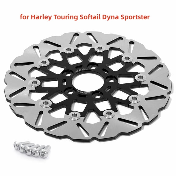 Floating 11.5" Rear Brake Rotor w/ Bolt for Harley Dyna Low Rider Softail 2000-2005 2001 2002 2003 2004