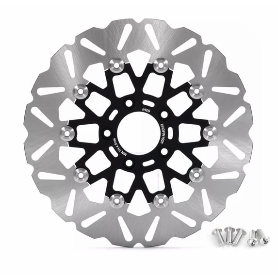 Floating 11.8" Front Brake Rotor w/ Bolts for Harley Touring Electra Glide 2008-2023 2009 2010 2011